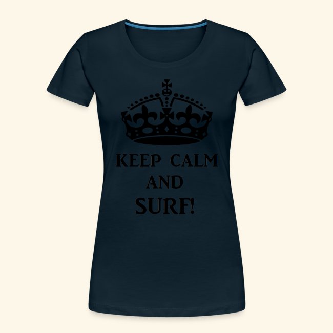 keep calm surf blk
