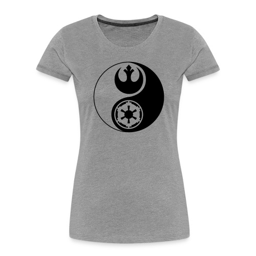 Star Wars Yin Yang 1-Color Dark - Women's Premium Organic T-Shirt