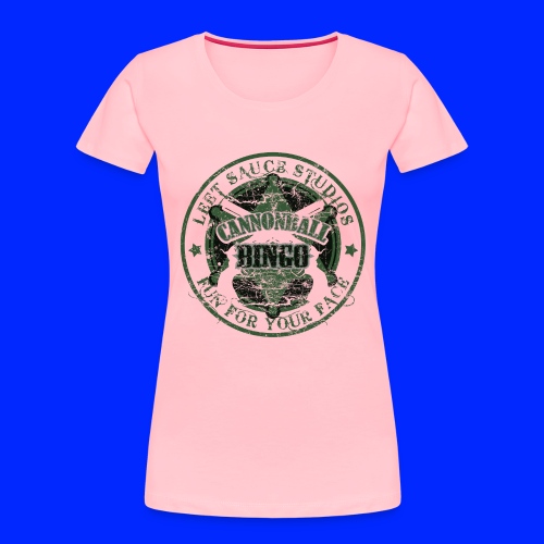 Vintage Cannonball Bingo Badge Dark Green - Women's Premium Organic T-Shirt