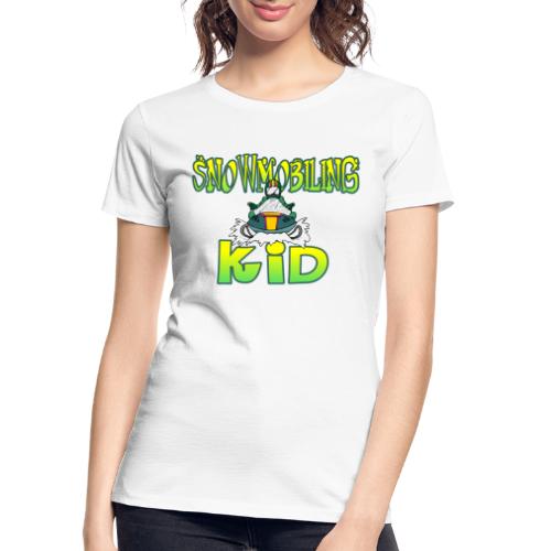 Snowmobiling Kid - Women's Premium Organic T-Shirt