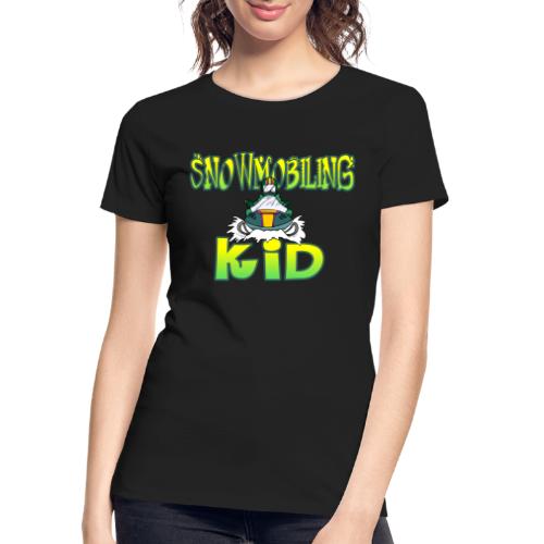 Snowmobiling Kid - Women's Premium Organic T-Shirt