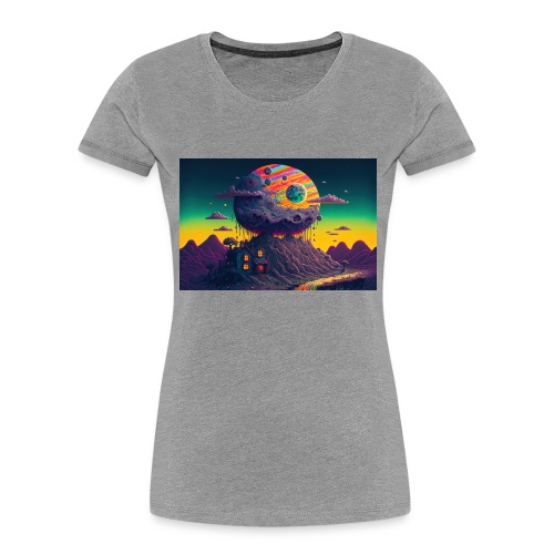Imagination Mountain Land - Psychedelic Landscape - Women's Premium Organic T-Shirt