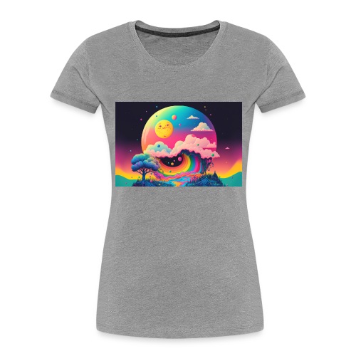 Island of Dreamlike Wonder's Rainbow Half Pipe - Women's Premium Organic T-Shirt