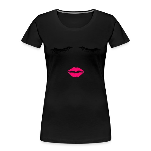 Lipstick and Eyelashes - Women's Premium Organic T-Shirt