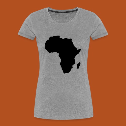 Africa map silhouette - Women's Premium Organic T-Shirt