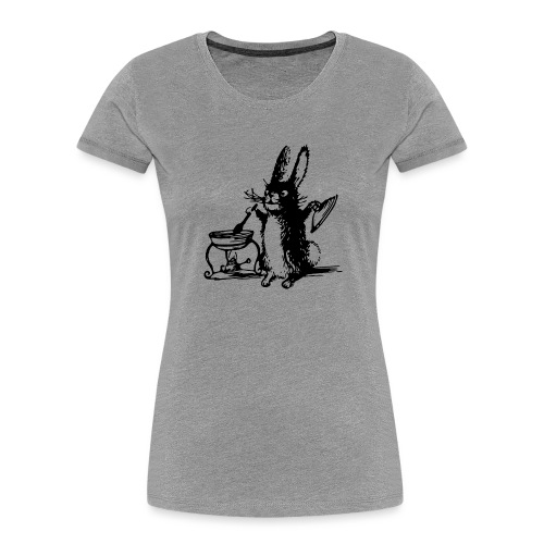 Cute Bunny Rabbit Cooking - Women's Premium Organic T-Shirt