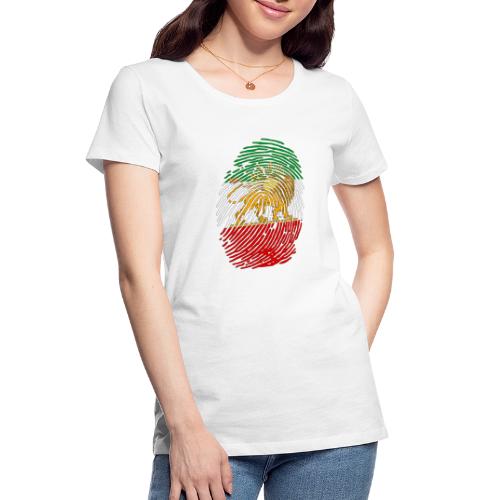 Iranian Finger Print Flag - Women's Premium Organic T-Shirt