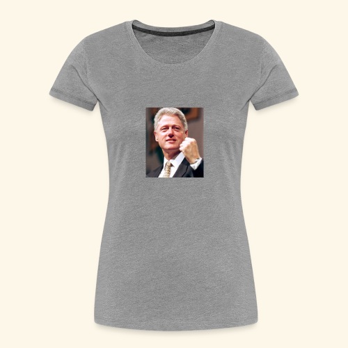 bill clinton portrait victory pose 1 - Women's Premium Organic T-Shirt