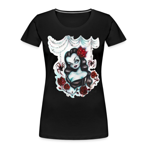 Vampire Vixen with Roses - Women's Premium Organic T-Shirt