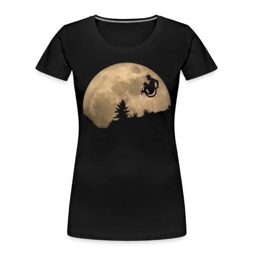 WCMX ET Wheelchair user jump to the moon - Women's Premium Organic T-Shirt