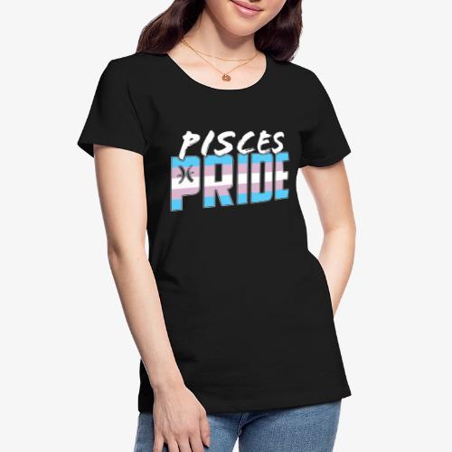 Pisces Transgender Pride Flag Zodiac Sign - Women's Premium Organic T-Shirt