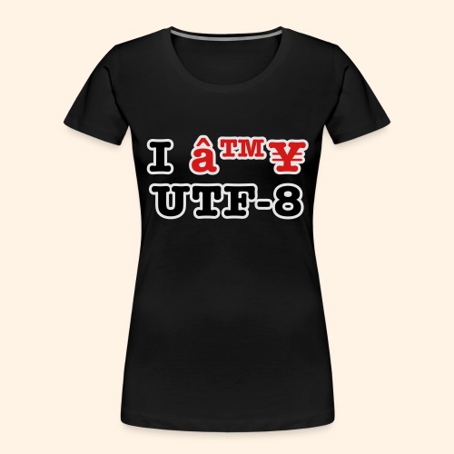 I â™¥ UTF-8 - Women's Premium Organic T-Shirt