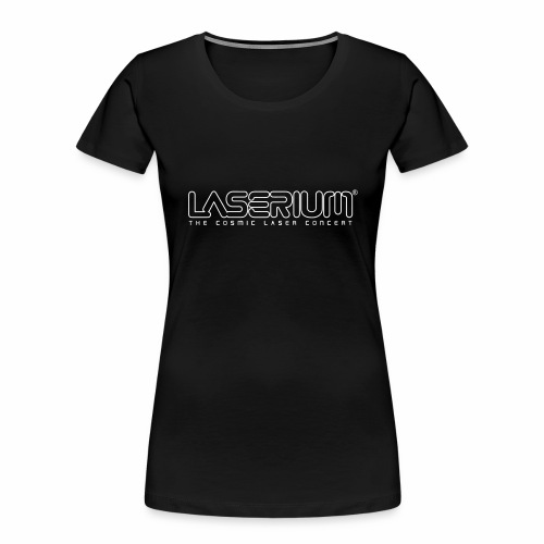 Laserium Logo OL White Tag - Women's Premium Organic T-Shirt