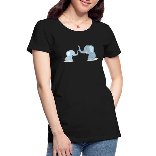 Father and Baby Son Elephant - Women's Premium Organic T-Shirt