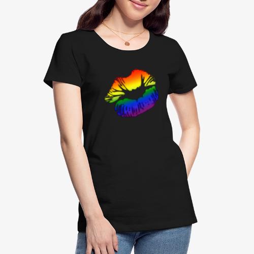 LGBTQ Big Kissing Lips - Women's Premium Organic T-Shirt