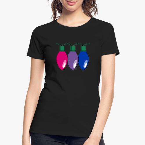 Bisexual Pride Christmas Lights - Women's Premium Organic T-Shirt