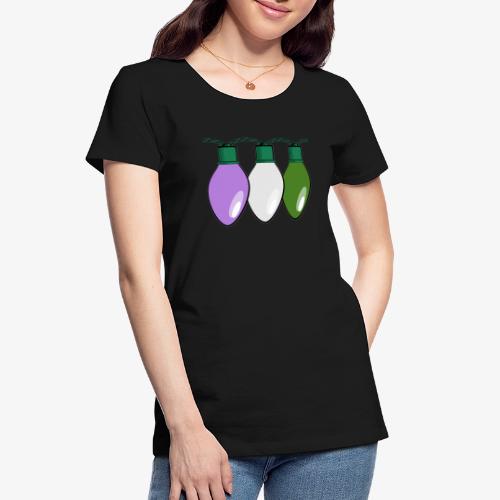 Genderqueer Pride Christmas Lights - Women's Premium Organic T-Shirt