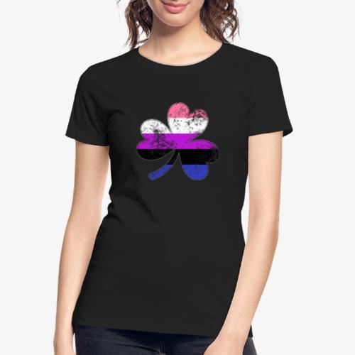 Genderfluid Shamrock Pride Flag - Women's Premium Organic T-Shirt