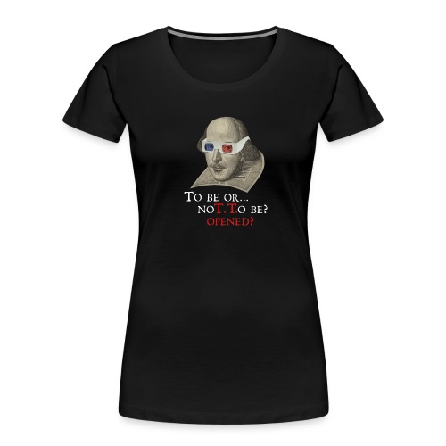 Shakespeare Bard-Code Logo (dark) - Women's Premium Organic T-Shirt