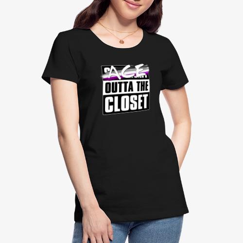 Ace Outta the Closet - Asexual Pride - Women's Premium Organic T-Shirt