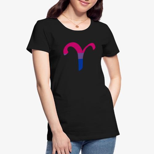 Bisexual Pride Flag Aries Zodiac Sign - Women's Premium Organic T-Shirt