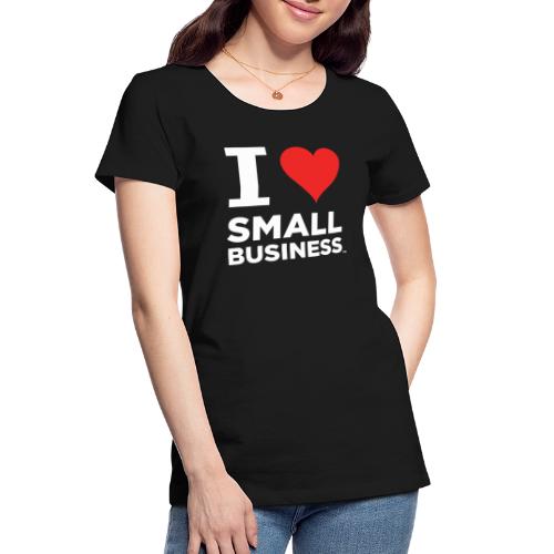 I Heart Small Business Logo (Red & White) - Women's Premium Organic T-Shirt