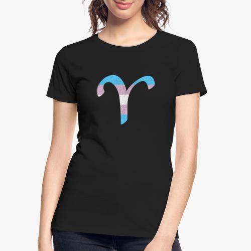 Transgender Pride Flag Aries Zodiac Sign - Women's Premium Organic T-Shirt