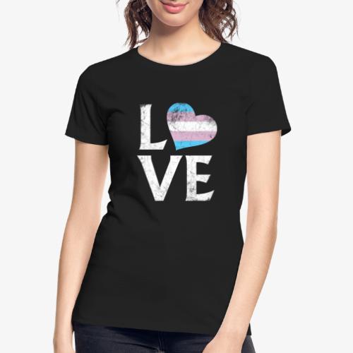 Transgender Pride Stacked Love - Women's Premium Organic T-Shirt