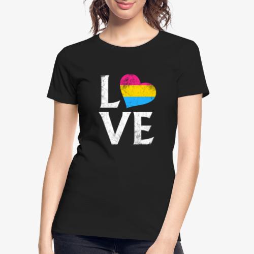 Pansexual Pride Stacked Love - Women's Premium Organic T-Shirt