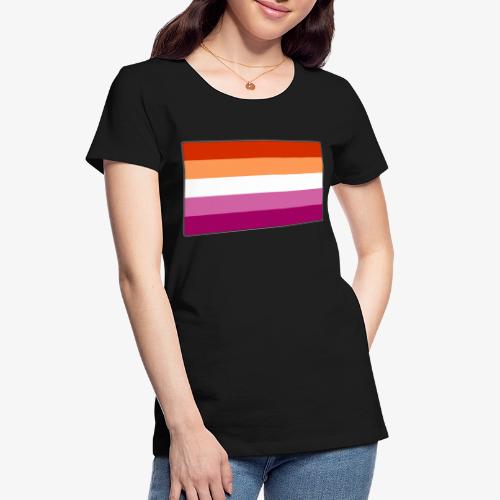Lesbian Pride Flag - Women's Premium Organic T-Shirt