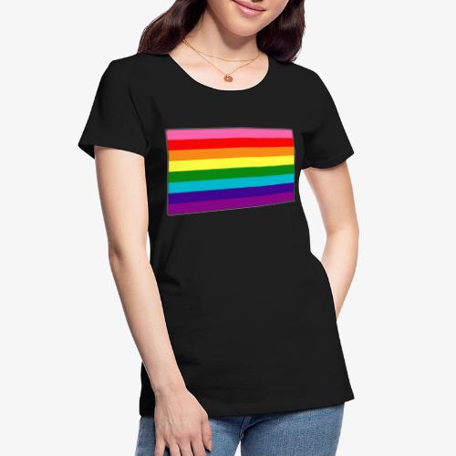Original Gilbert Baker LGBTQ Rainbow Pride Flag - Women's Premium Organic T-Shirt