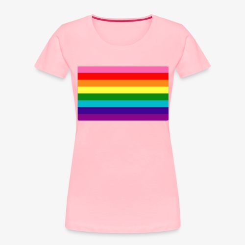 Original Gilbert Baker LGBTQ Rainbow Pride Flag - Women's Premium Organic T-Shirt