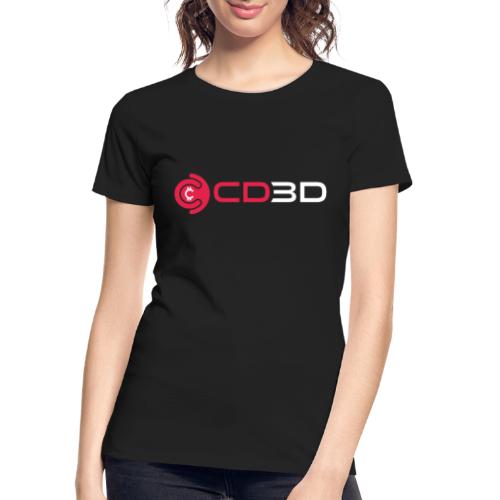 CD3D White Front/CinemaDraft Logo Back - Women's Premium Organic T-Shirt