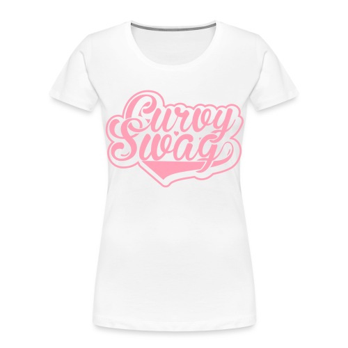 Curvy Swag Reversed Out Design - Women's Premium Organic T-Shirt