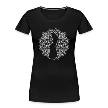 Belly Dancer + Flowers - Belly Dance Dancer - Women's Premium Organic T-Shirt - black - Front - Mia (176cm)