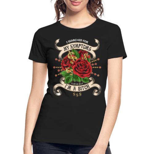 girl woman dollar roses - Women's Premium Organic T-Shirt