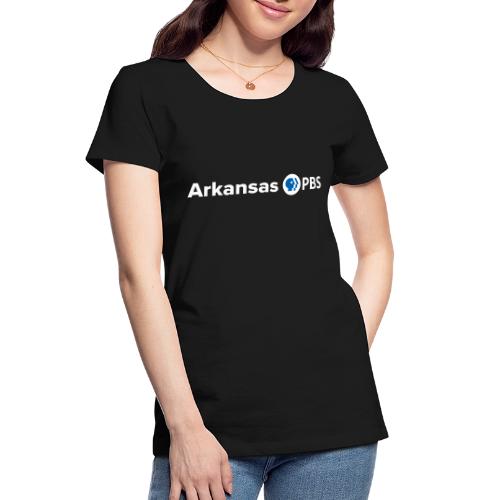 Arkansas PBS Logo WHITE - Women's Premium Organic T-Shirt