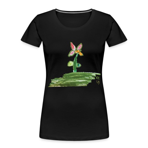 Flower and grass. - Women's Premium Organic T-Shirt