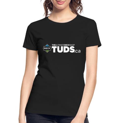 TUDS.ca Logo White - Women's Premium Organic T-Shirt