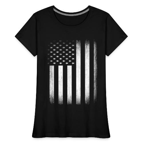 US Flag Distressed - Women's Premium Organic T-Shirt