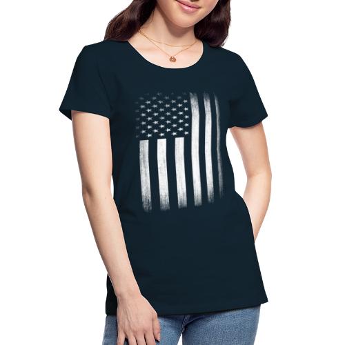 US Flag Distressed - Women's Premium Organic T-Shirt