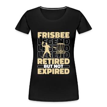 Frisbee Retired - Women's Premium Organic T-Shirt - black - Front - Mia (176cm)