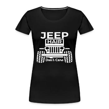 Jeep hair don t care - Women's Premium Organic T-Shirt - black - Front - Mia (176cm)