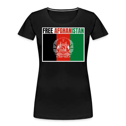 FREE AFGHANISTAN, Flag of Afghanistan - Women's Premium Organic T-Shirt
