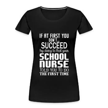 School Nurse - Women's Premium Organic T-Shirt - black - Front - Mia (176cm)