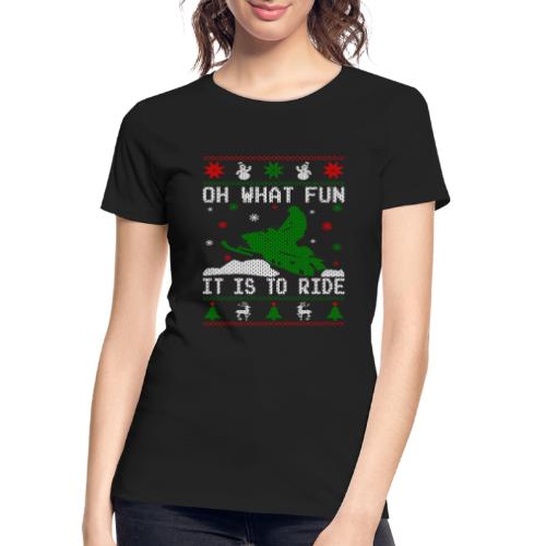 Oh What Fun Snowmobile Ugly Sweater style - Women's Premium Organic T-Shirt