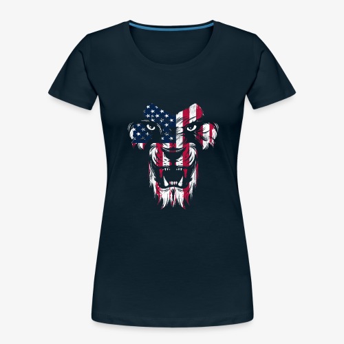 American Flag Lion - Women's Premium Organic T-Shirt