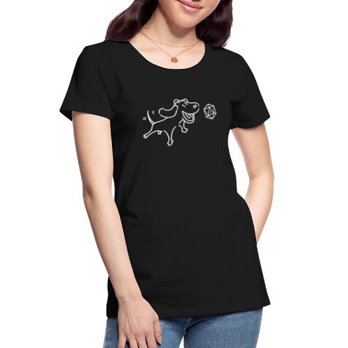Cute Dog with D20 Dice - Women's Premium Organic T-Shirt