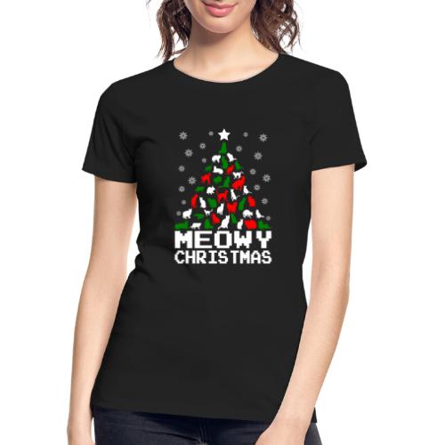 Meowy Christmas Cat Tree Ugly - Women's Premium Organic T-Shirt