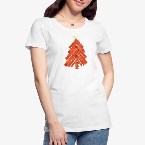Funny Bacon and Egg Christmas Tree - Women's Premium Organic T-Shirt